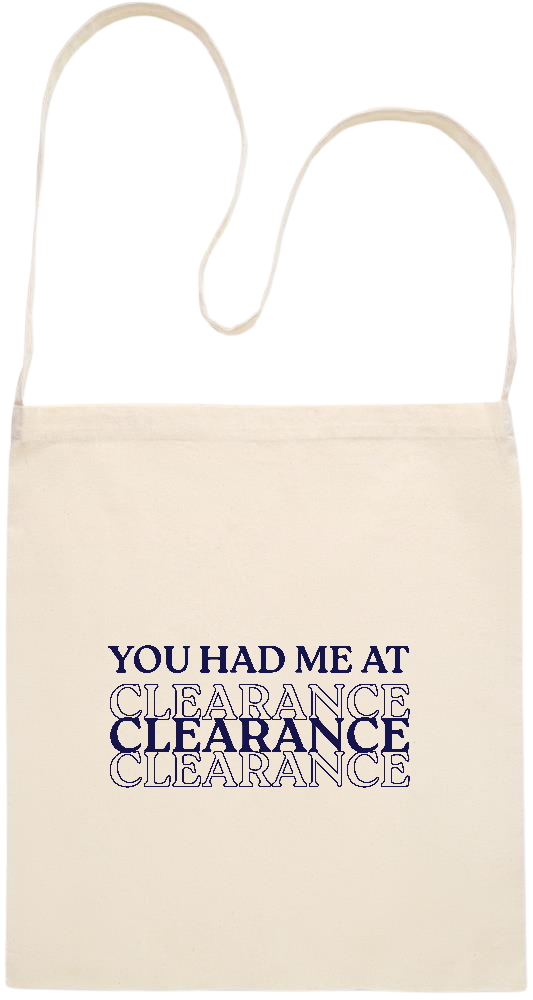 Clearance Design - Essential cross shoulder cotton tote bag_BEIGE_front