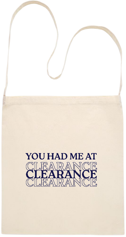 Clearance Design - Essential cross shoulder cotton tote bag_BEIGE_front