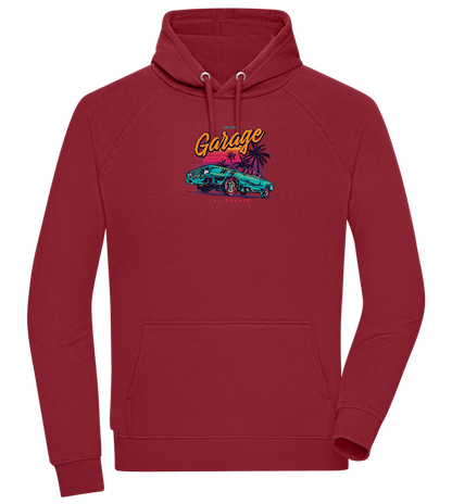 Car Garage Design - Comfort unisex hoodie_BORDEAUX_front