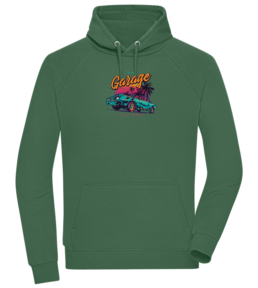 Car Garage Design - Comfort unisex hoodie_GREEN BOTTLE_front