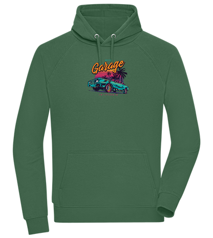 Car Garage Design - Comfort unisex hoodie_GREEN BOTTLE_front