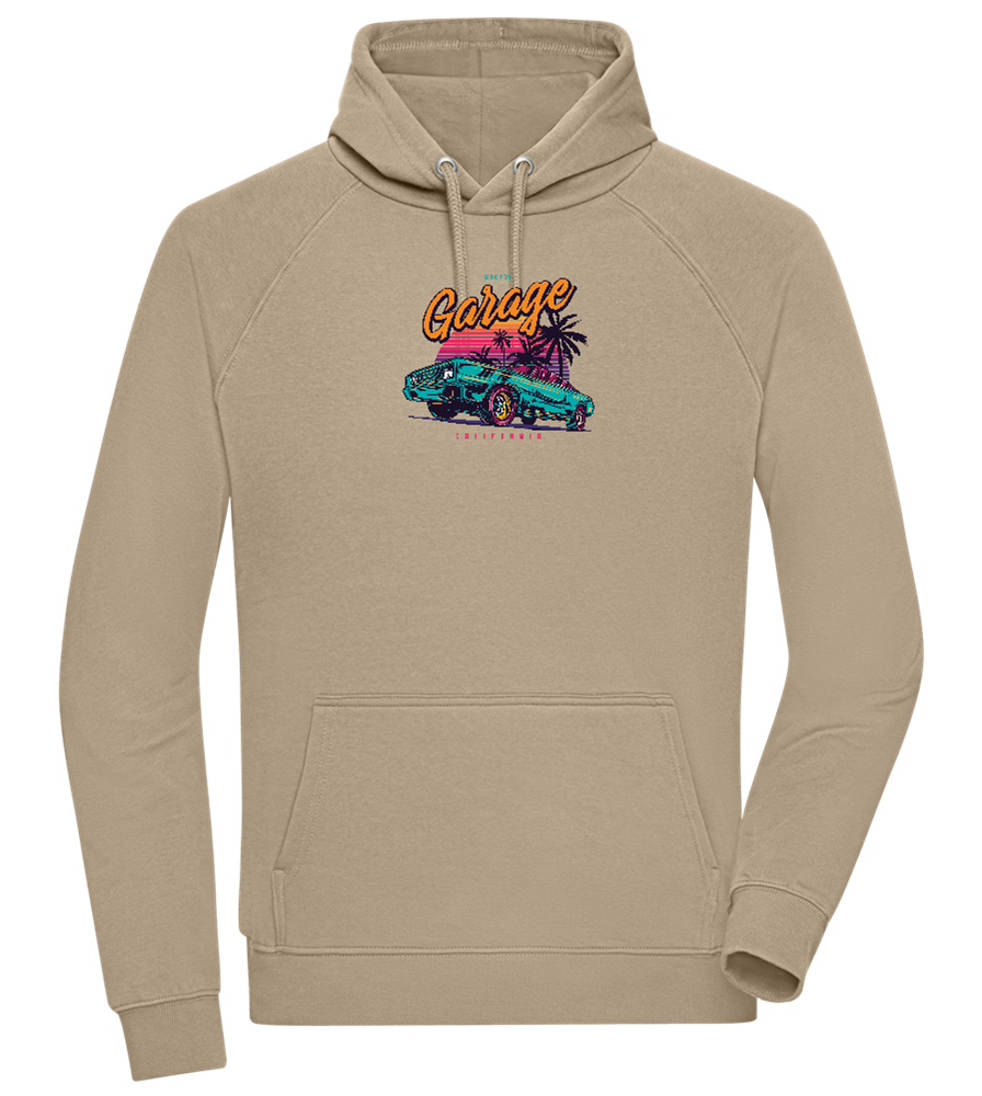 Car Garage Design - Comfort unisex hoodie_KHAKI_front