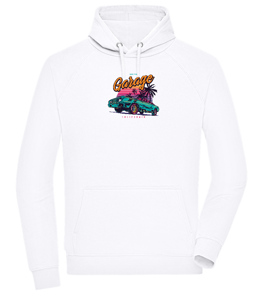 Car Garage Design - Comfort unisex hoodie_WHITE_front