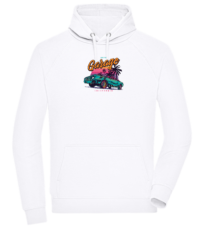 Car Garage Design - Comfort unisex hoodie_WHITE_front