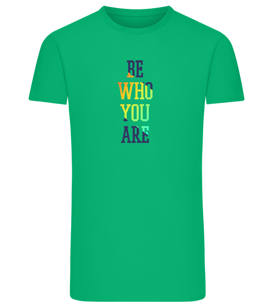Be Who You Are Design - Comfort men's fitted t-shirt_MEADOW GREEN_front