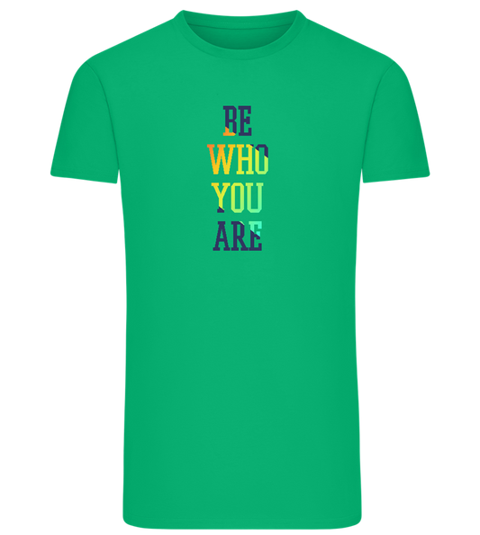 Be Who You Are Design - Comfort men's fitted t-shirt_MEADOW GREEN_front