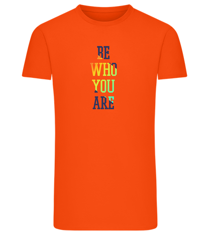Be Who You Are Design - Comfort men's fitted t-shirt_ORANGE_front