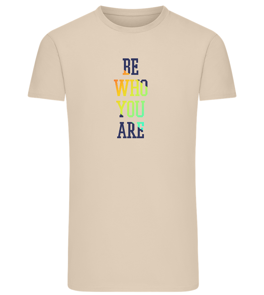 Be Who You Are Design - Comfort men's fitted t-shirt_SILESTONE_front
