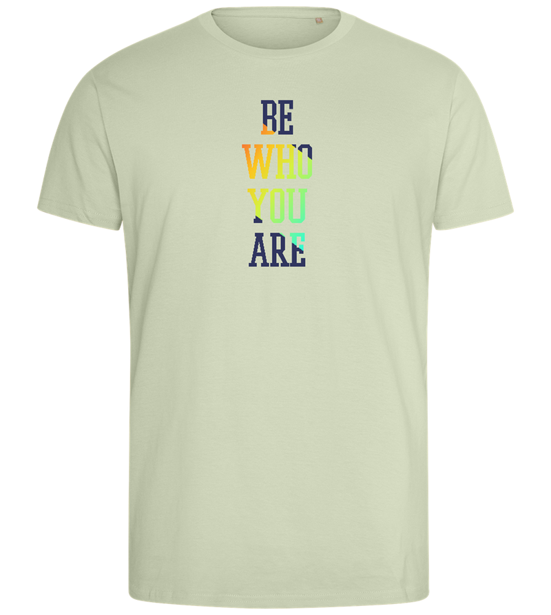 Be Who You Are Design - Comfort men's fitted t-shirt_SILESTONE_front