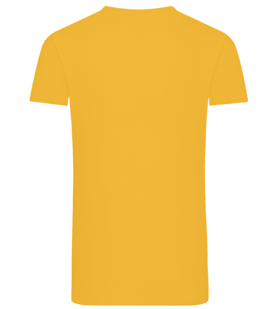 Be Who You Are Design - Comfort men's fitted t-shirt_YELLOW_back