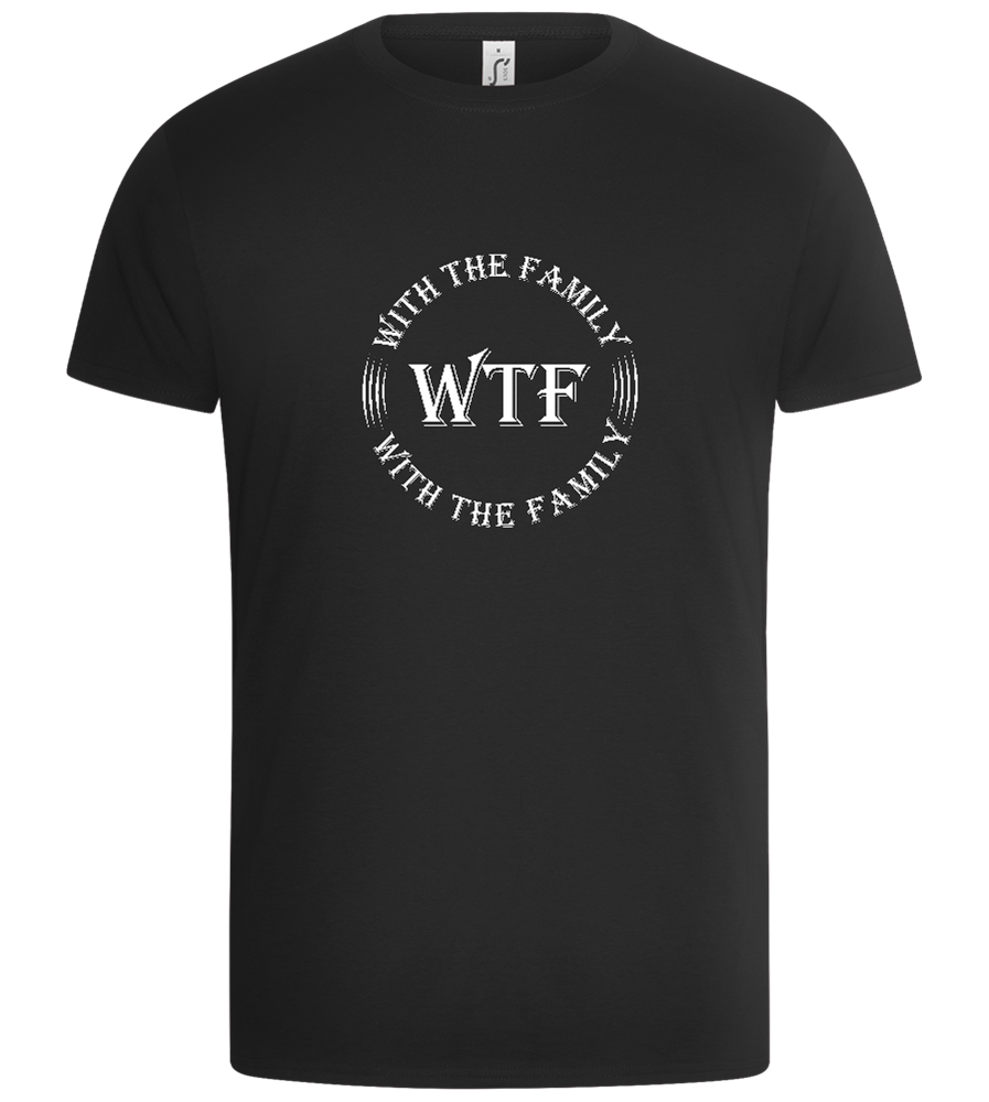 With The Family Design - Basic Unisex T-Shirt_DEEP BLACK_front