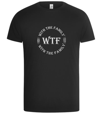 With The Family Design - Basic Unisex T-Shirt_DEEP BLACK_front