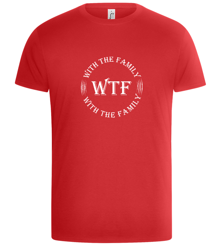 With The Family Design - Basic Unisex T-Shirt_RED_front