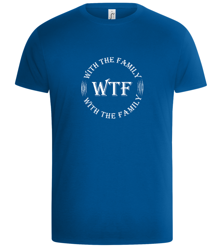 With The Family Design - Basic Unisex T-Shirt_ROYAL_front