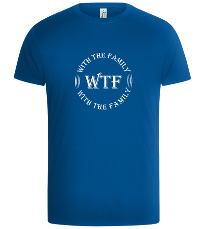 With The Family Design - Basic Unisex T-Shirt_ROYAL_front