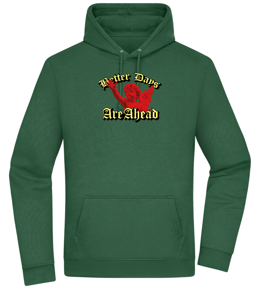 Better Days Design - Premium Essential Unisex Hoodie_GREEN BOTTLE_front