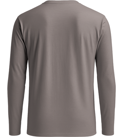 Comfort men's long sleeve shirt_DARK GRAY_back