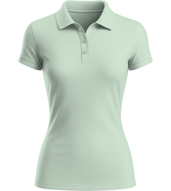 Essential women's polo shirt_ICE GREEN_front