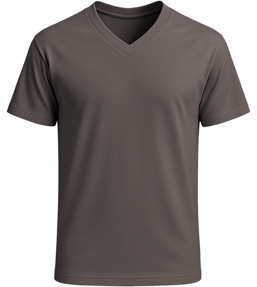 Essential men's v-neck t-shirt_DARK GRAY_front