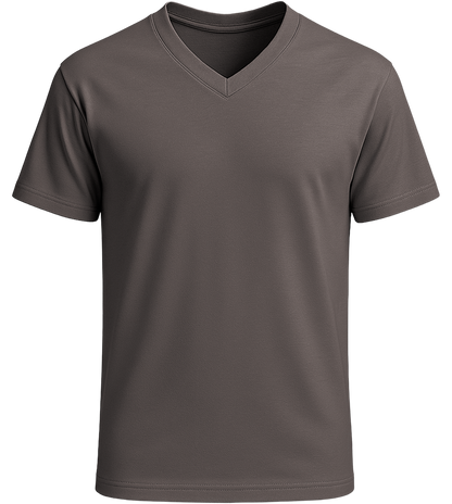 Essential men's v-neck t-shirt_DARK GRAY_front