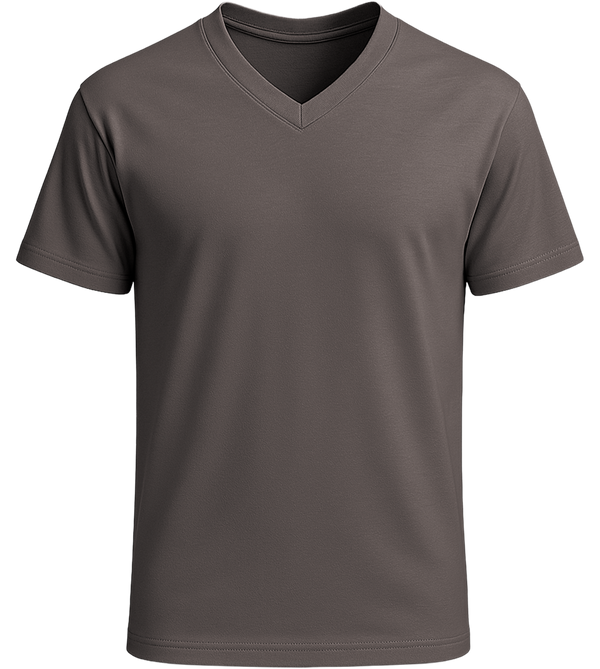 Essential men's v-neck t-shirt_DARK GRAY_front