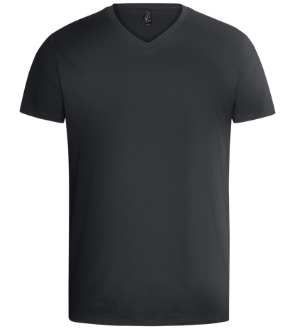 Basic men's v-neck t-shirt_DARK GRAY_front