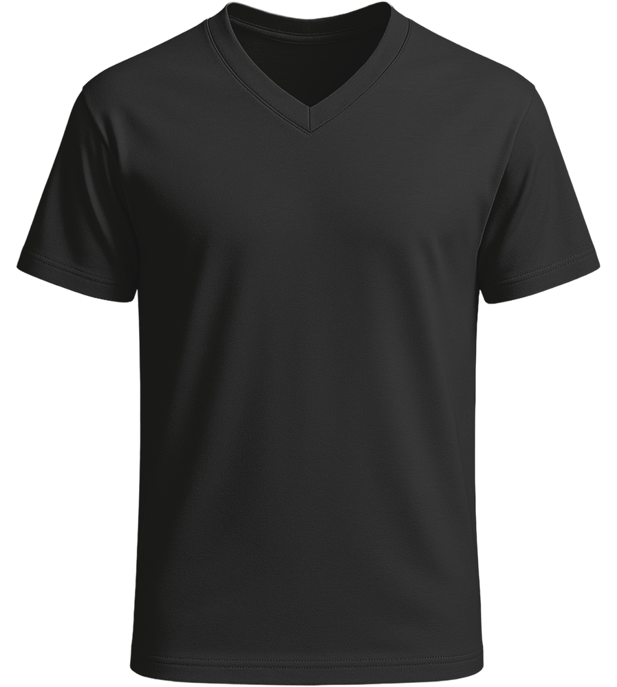 Essential men's v-neck t-shirt_DEEP BLACK_front