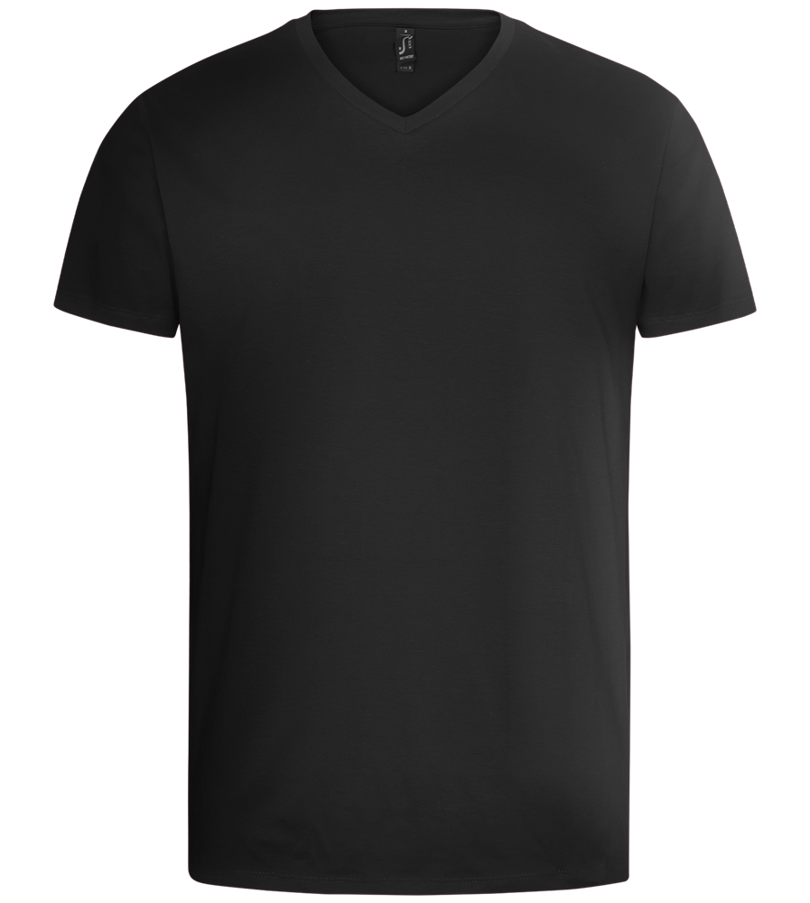 Basic men's v-neck t-shirt_DEEP BLACK_front