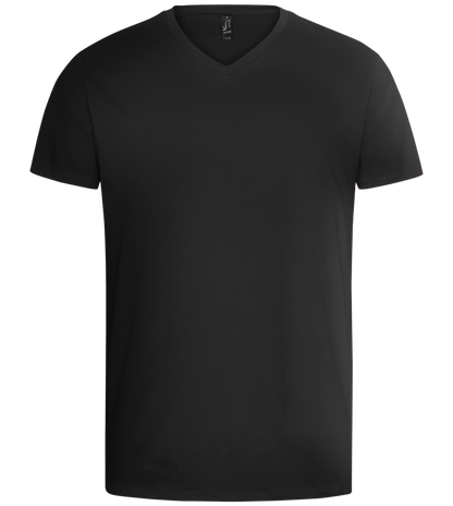 Basic men's v-neck t-shirt_DEEP BLACK_front