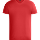 Basic men's v-neck t-shirt_RED_front