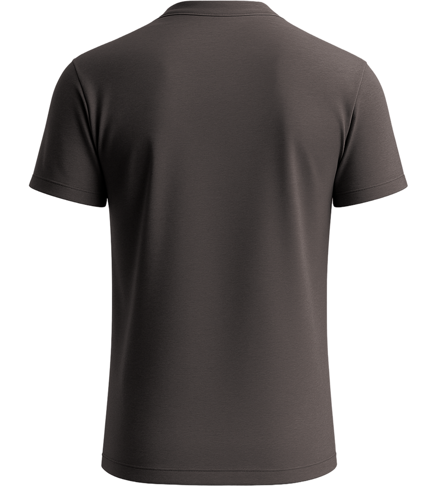 Essential men's v-neck t-shirt_DARK GRAY_back