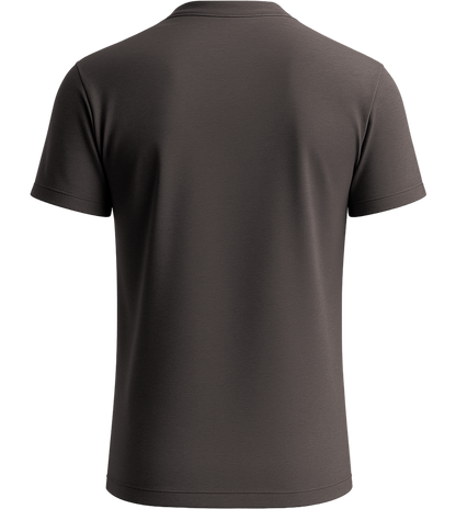 Essential men's v-neck t-shirt_DARK GRAY_back
