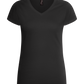 Basic women's v-neck t-shirt_DEEP BLACK_front