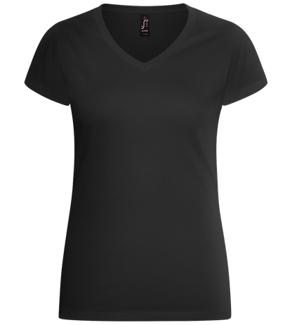 Basic women's v-neck t-shirt_DEEP BLACK_front