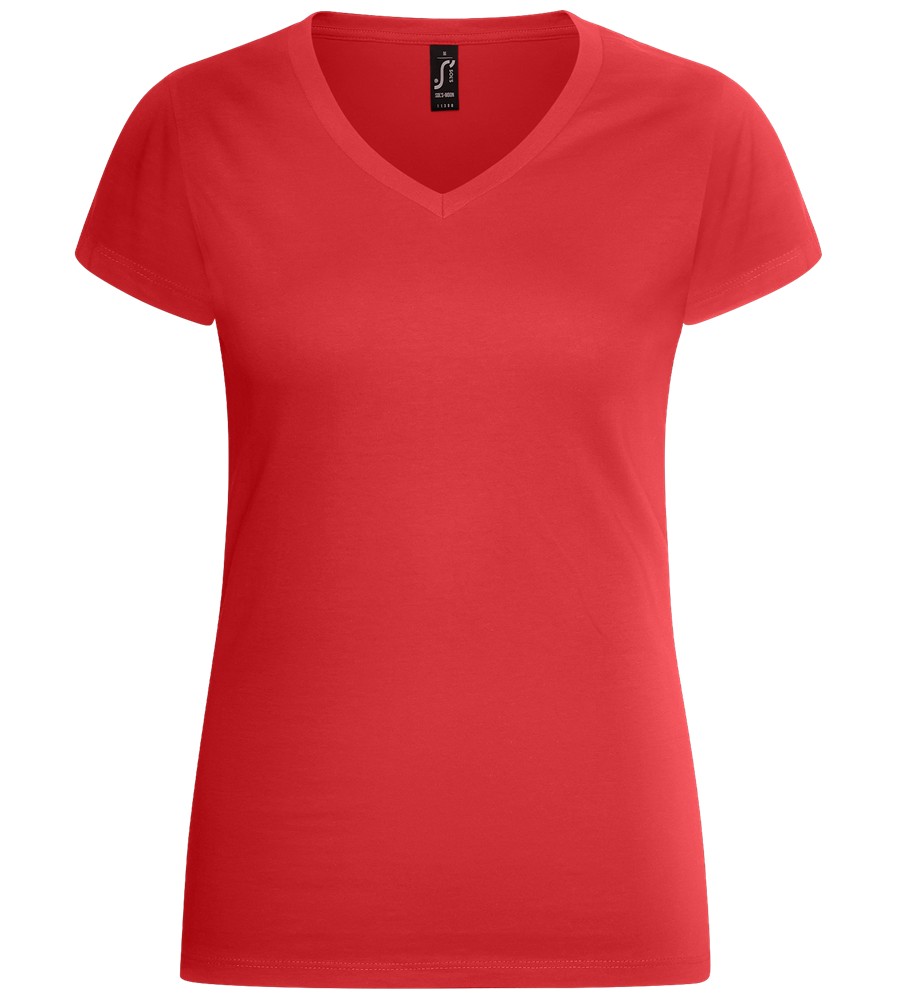 Basic women's v-neck t-shirt_RED_front