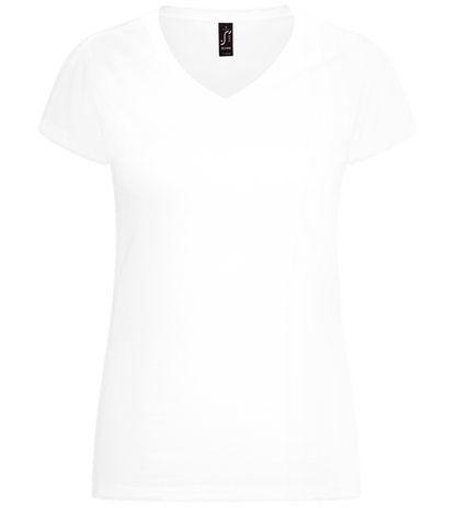 Basic women's v-neck t-shirt_WHITE_front