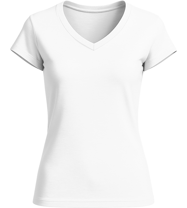 Essential women's v-neck t-shirt_WHITE_front