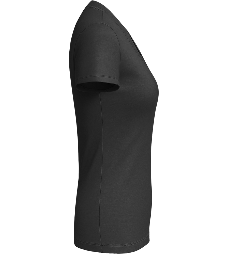 Essential women's v-neck t-shirt_DEEP BLACK_left