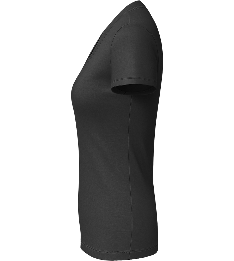 Essential women's v-neck t-shirt_DEEP BLACK_right