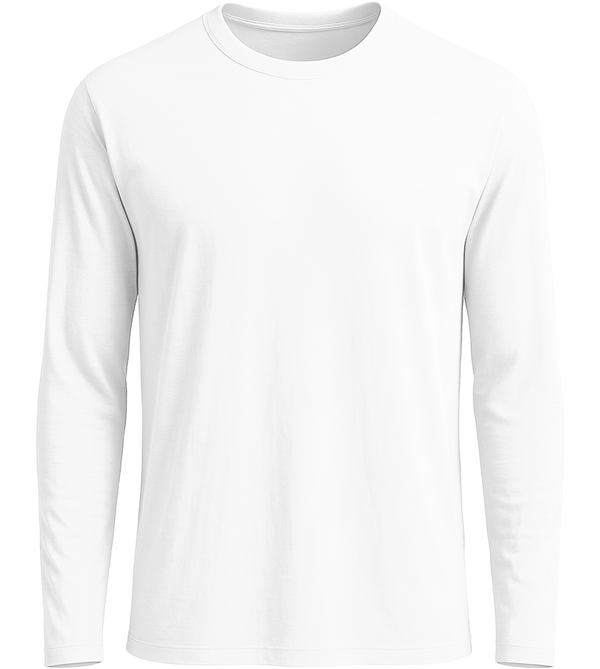 Premium men's long sleeve shirt_WHITE_front