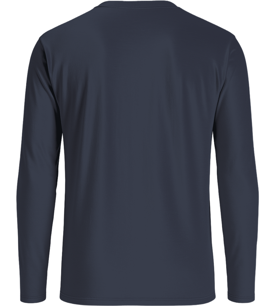 Premium men's long sleeve shirt_FRENCH NAVY_back