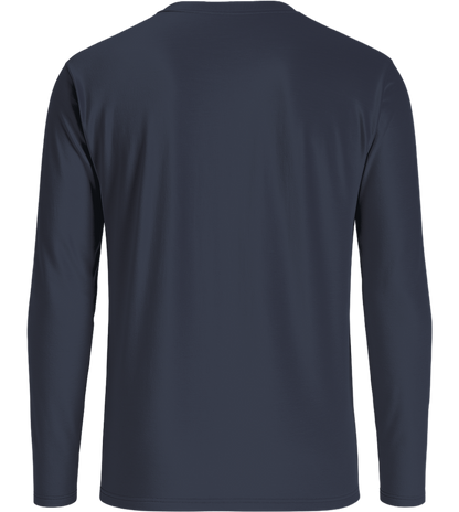 Premium men's long sleeve shirt_FRENCH NAVY_back