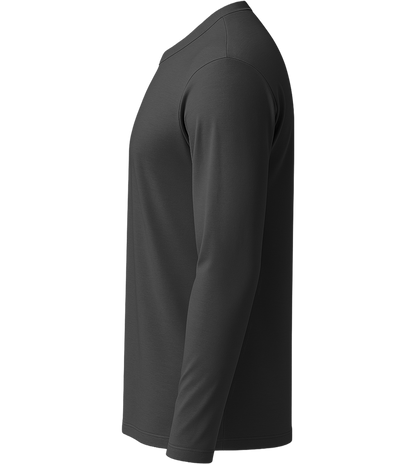 Premium men's long sleeve shirt_DEEP BLACK_left