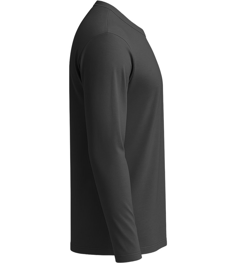 Premium men's long sleeve shirt_DEEP BLACK_right