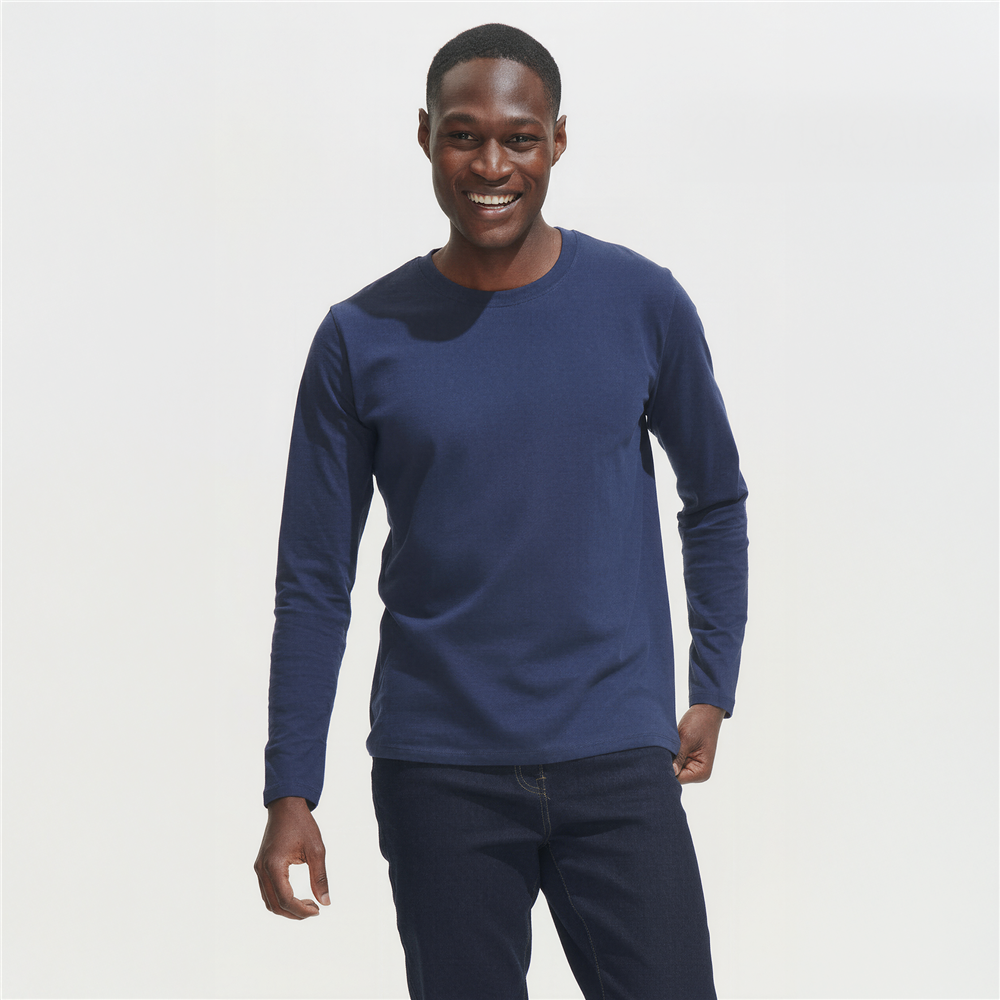 Premium men's long sleeve shirt_FRENCH NAVY_DETAILEDIMAGE_front_0