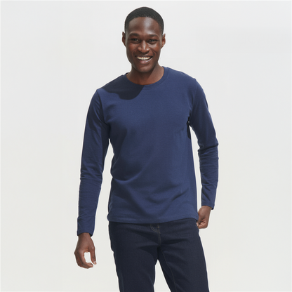 Premium men's long sleeve shirt_DEEP BLACK_DETAILEDIMAGE_front_0