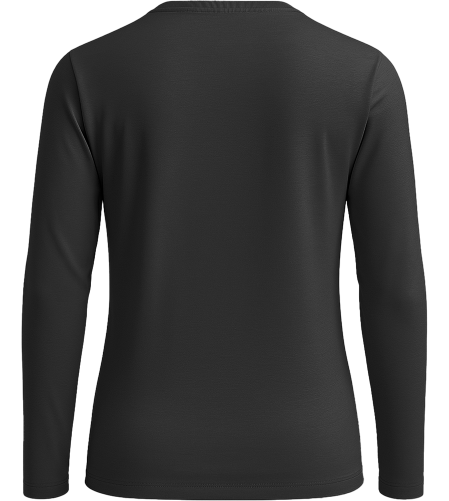 Comfort women's long sleeve shirt_DEEP BLACK_back