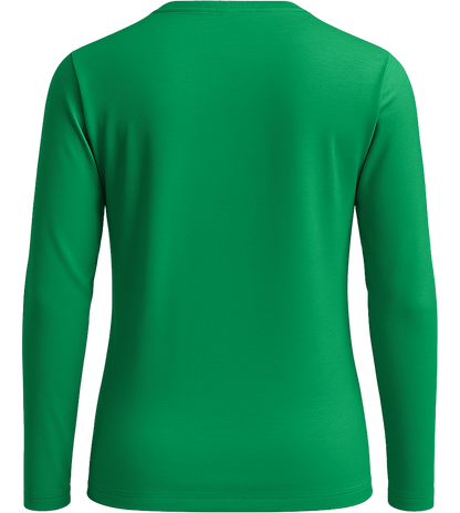 Comfort women's long sleeve shirt_MEADOW GREEN_back