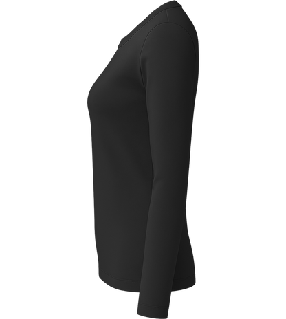 Comfort women's long sleeve shirt_DEEP BLACK_left