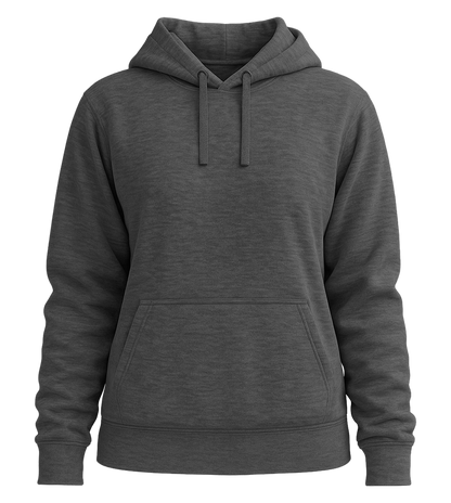 Premium women's hoodie_CHARCOAL MELANGE_front